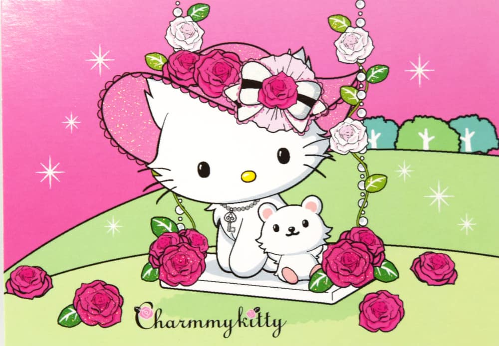 Hello Kitty - ruusut - postikortti