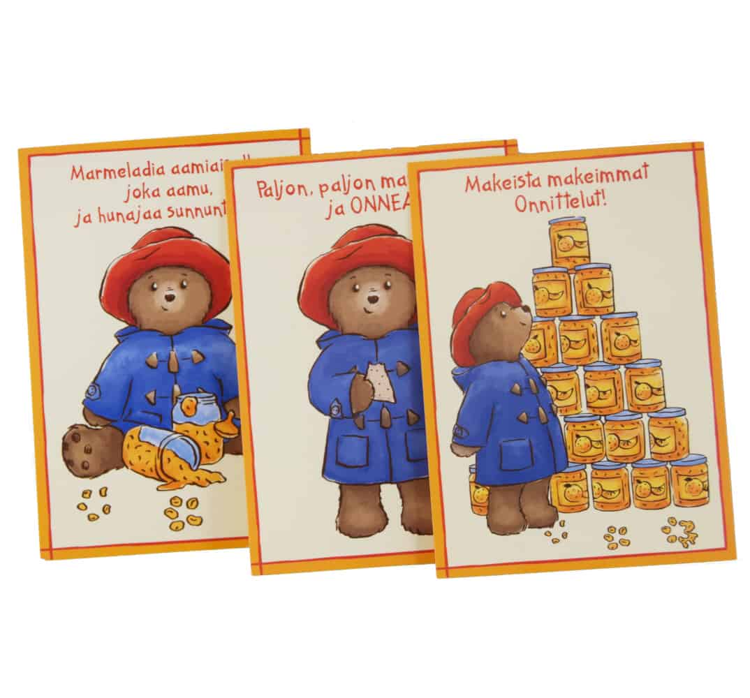 Paddington 3 kpl postikortteja