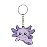 Lila aksolotli-avaimenperä