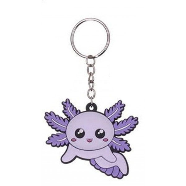 Lila aksolotli-avaimenperä