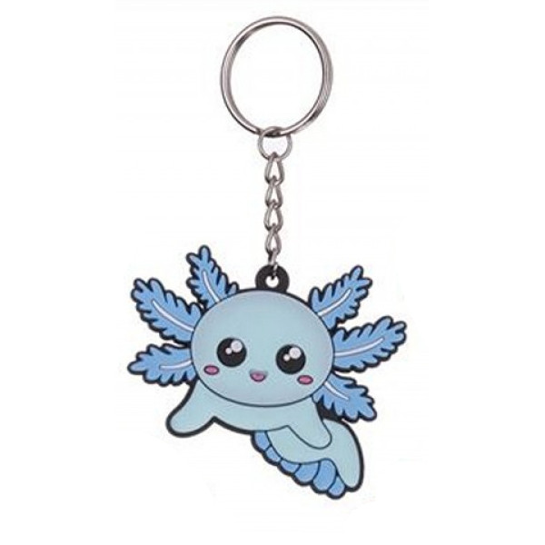 Sininen aksolotli-avaimenperä