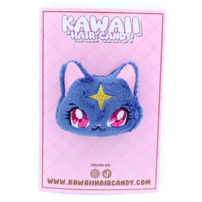 Sininen tähtikissa pehmohiuskoriste - Kawaii Hair Candy