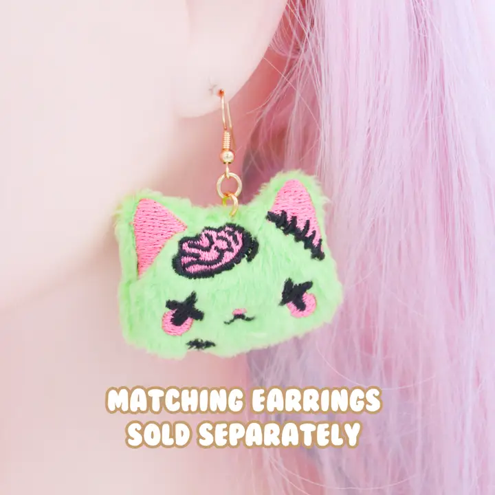 Zombikissa pehmohiuskoriste - Kawaii Hair Candy - Image 3