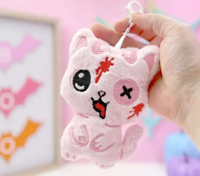 Creepy Cute Gurokawa Chibi Kitty - avaimenperä/reppukoriste - Kawaii Hair Candy