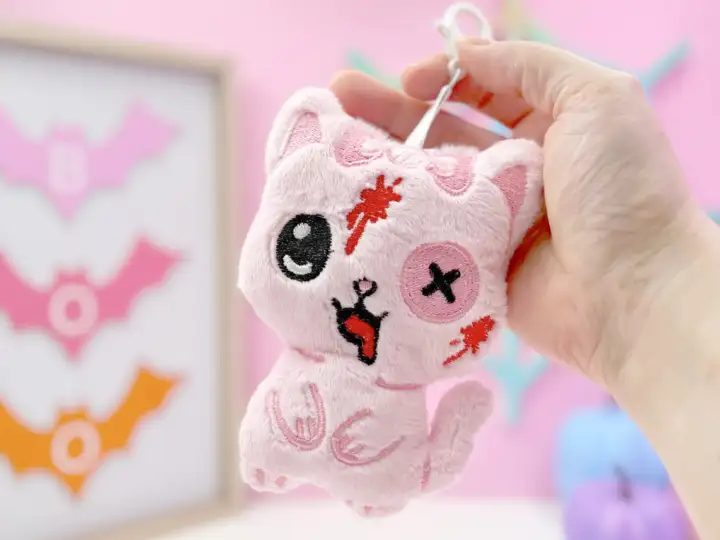 Creepy Cute Gurokawa Chibi Kitty - avaimenperä/reppukoriste - Kawaii Hair Candy